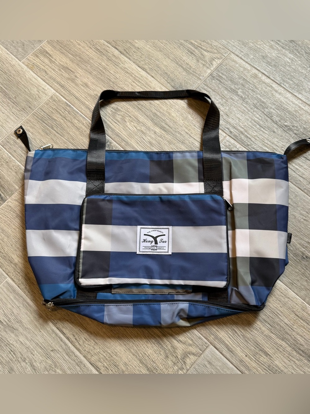 Foldable Dry/Wet Separation Travel Bag Large Capacity Folding Carry Blue NWOT